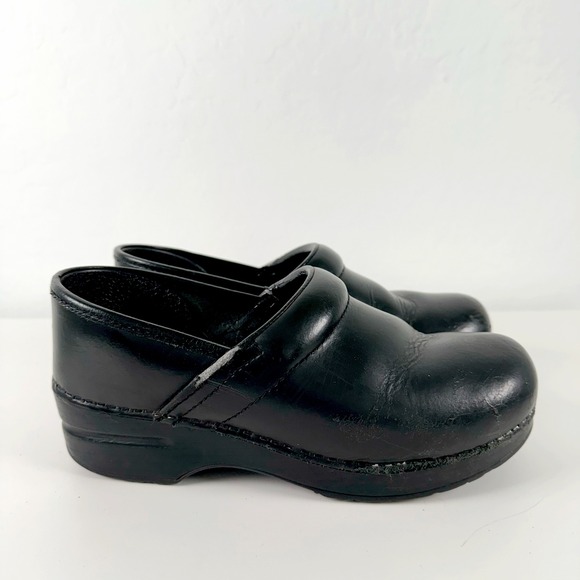 Dansko‎ Black Leather Professional Clogs Slip On Shoes Womens Size 38 - Picture 7 of 13